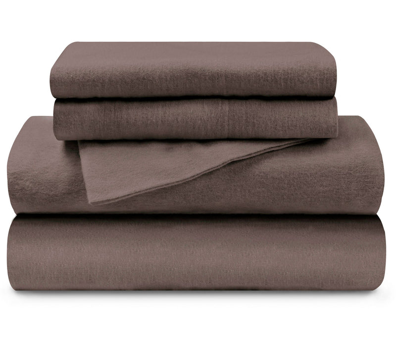 Superior Solid Cotton Flannel Deep Pocket Sheet Set, King — View 5