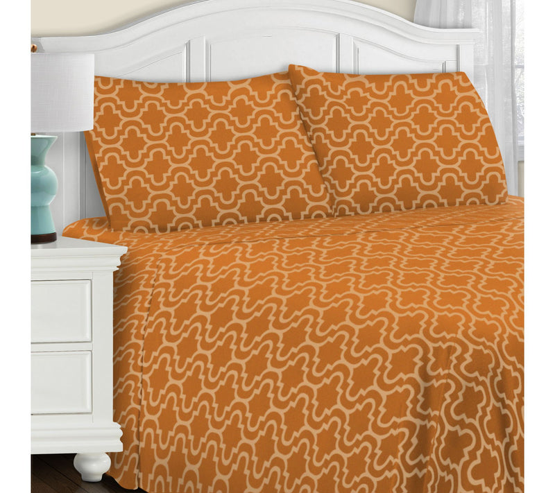 Superior Cotton Flannel Trellis Deep Pocket She et Set, Twin — View 3