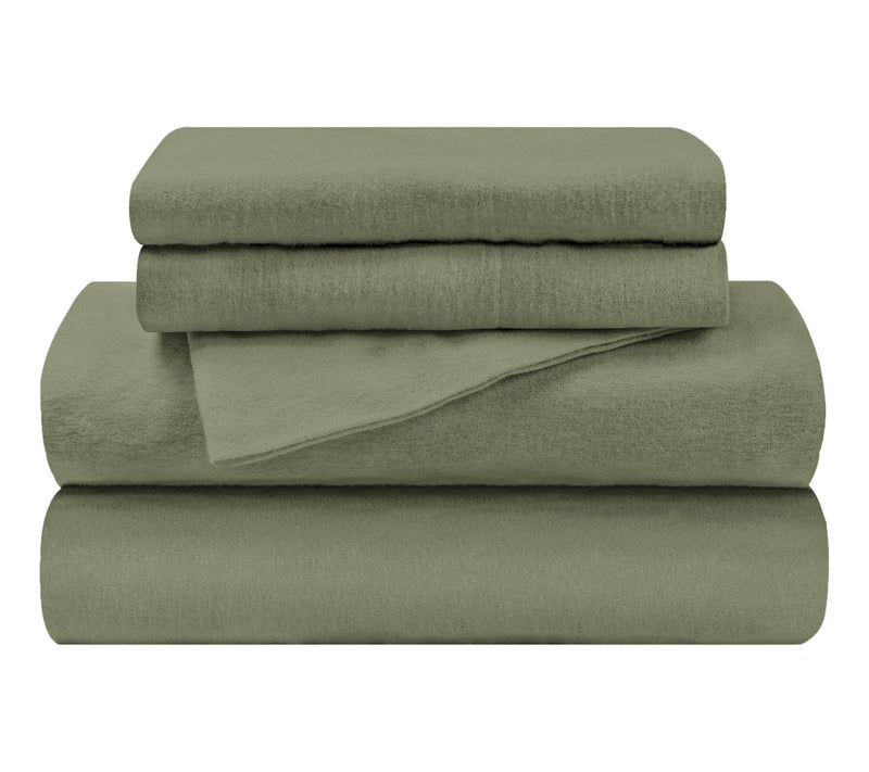 Superior Cotton Solid Flannel Deep Pocket SheetSet, Queen — View 23