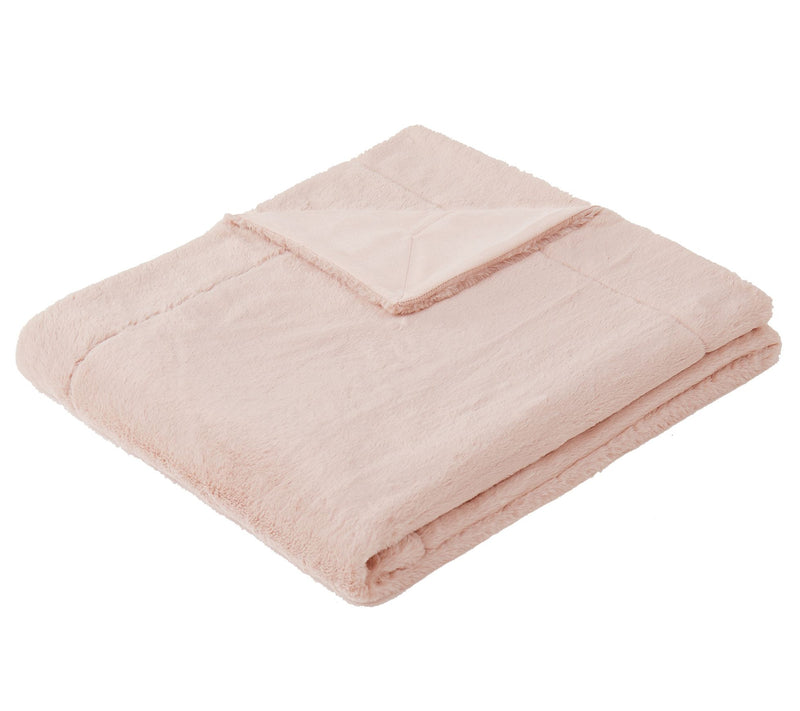 Vince Camuto Soft Faux Rabbit Fur 60x70 Throw i n Gift Box — Main view