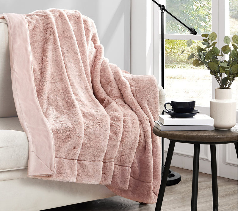 Vince Camuto Soft Faux Rabbit Fur 60x70 Throw i n Gift Box — View 15