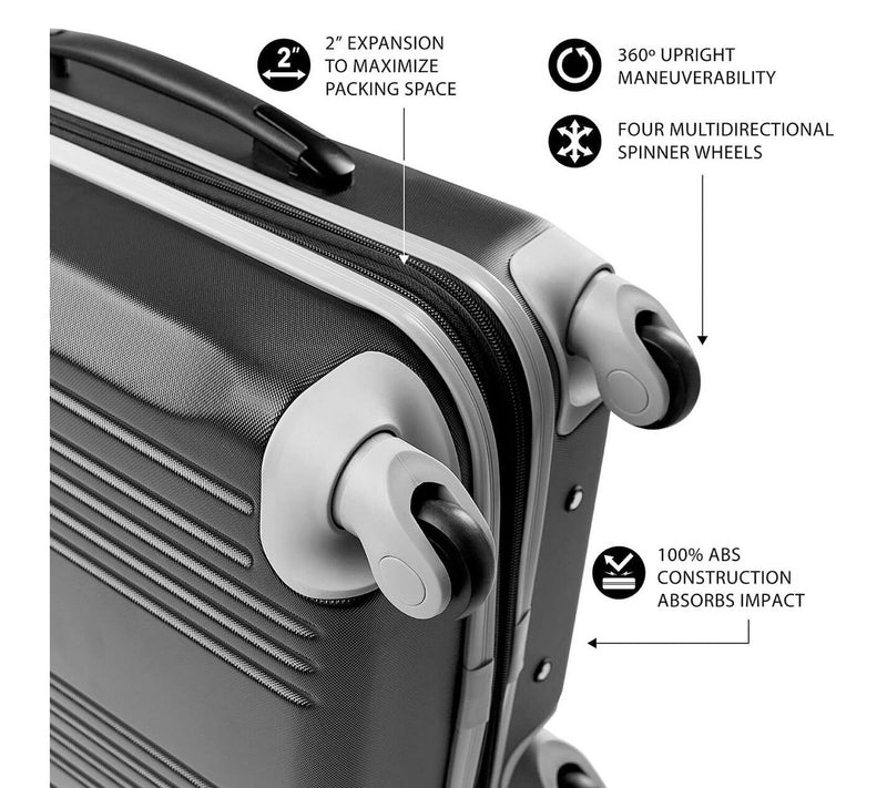 Mojo NHL 21" Carry-On Hard Case Two-Tone Spinner, Gray — View 6