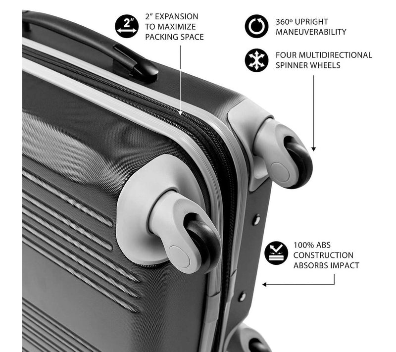 Mojo NHL 21" Carry-On Hard Case Two-Tone Spinner, Red — View 2