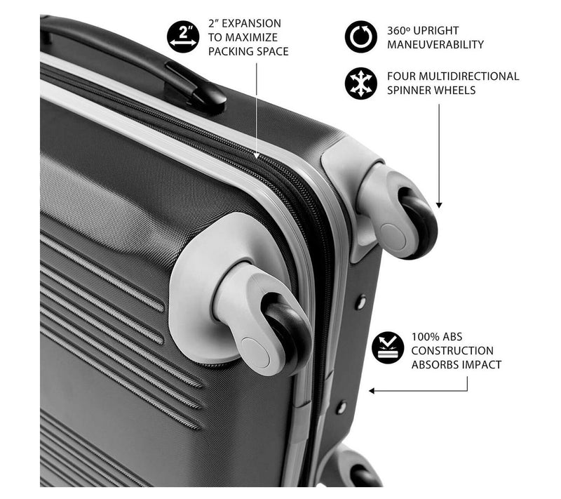 Mojo NHL 21" Carry-On Hard Case Two-Tone Spinner, Navy — View 2