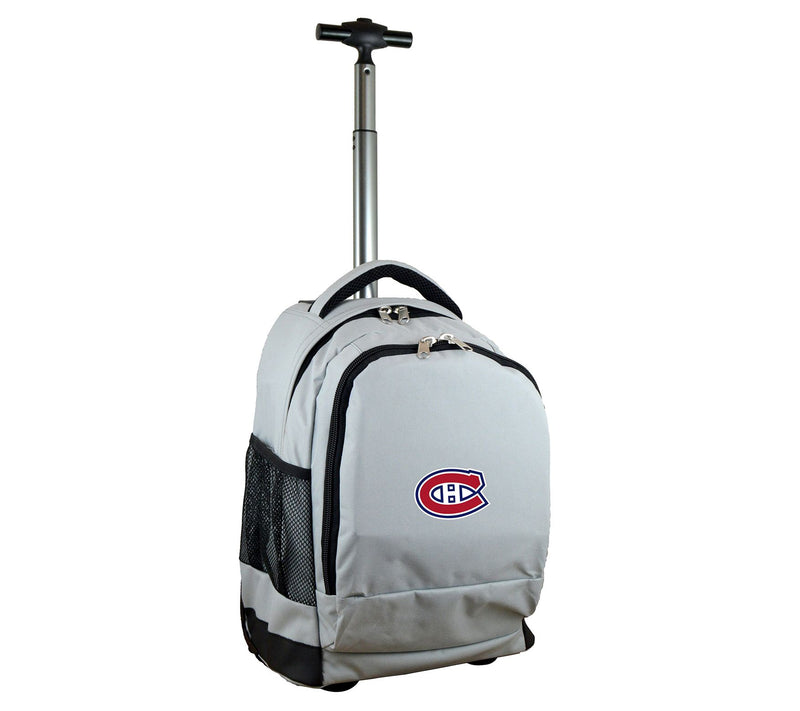 Mojo Licensing NHL 19" Premium Wheeled Backpack, Gray — View 7