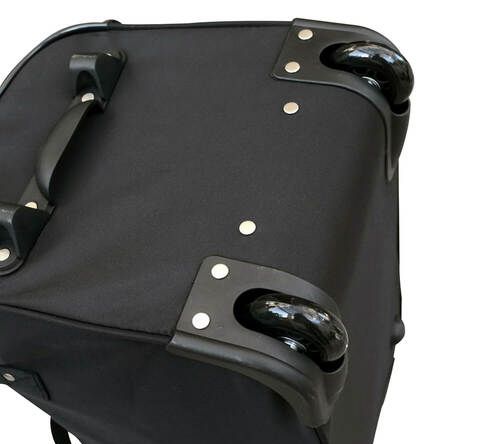 Mojo Licensing NHL 22" Wheeled Duffel Bag, Black — View 5