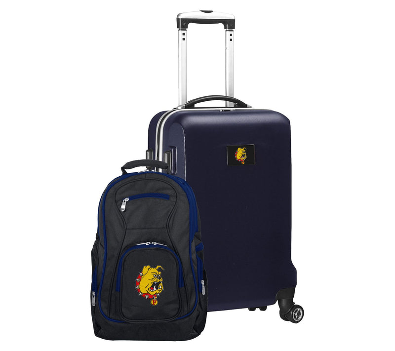 Mojo NCAA Deluxe 2 Piece Backpack and Carry-On Set, Navy — View 5