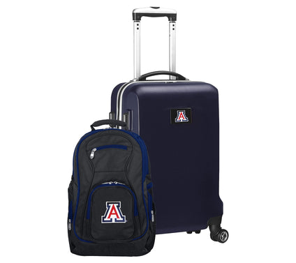Mojo NCAA Deluxe 2 Piece Backpack and Carry-On Set, Navy