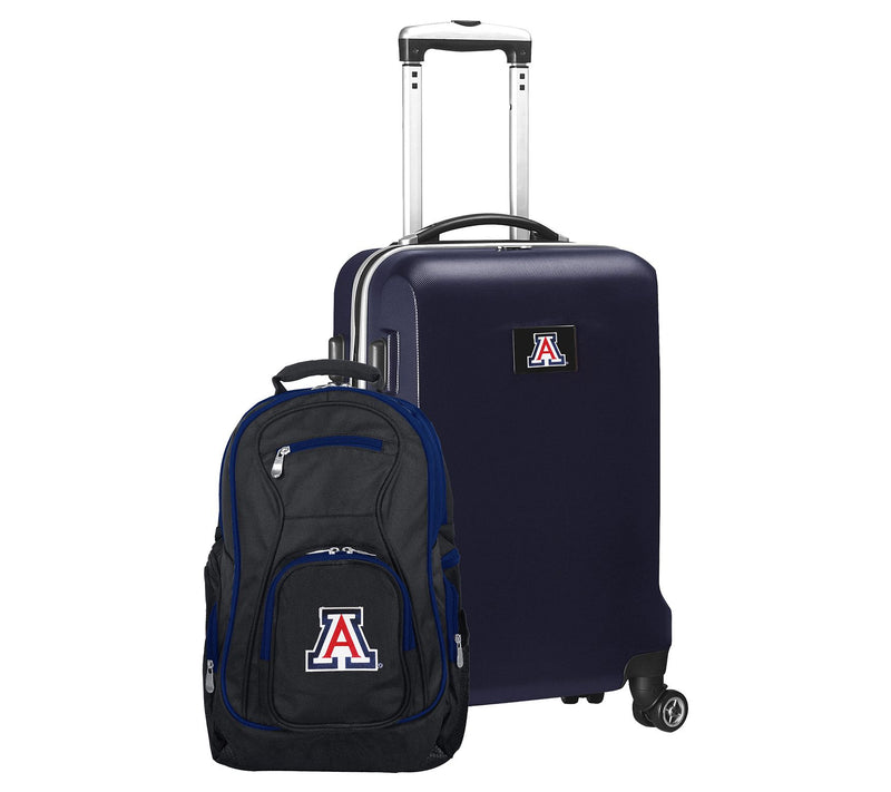 Mojo NCAA Deluxe 2 Piece Backpack and Carry-On Set, Navy — Main view