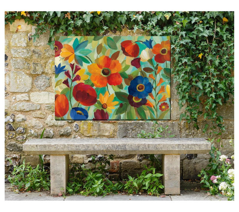 West of the Wind Outdoor Canvas Art Jamboree Ga rden 40" x 30" — View 4