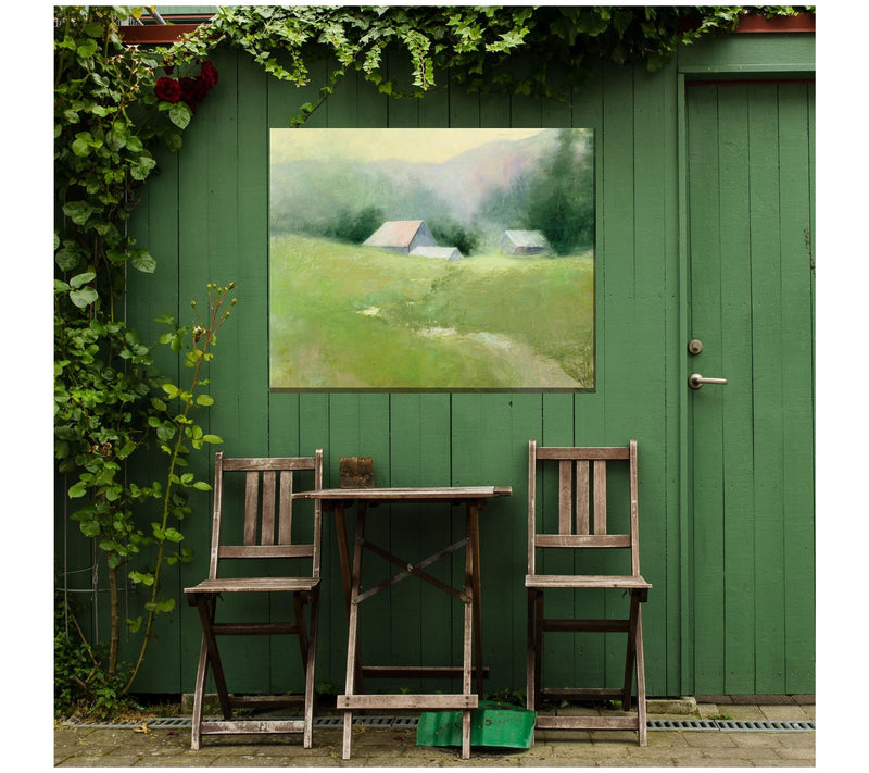 West of the Wind Outdoor Canvas Art Field of Gr een 40" x 30" — View 4
