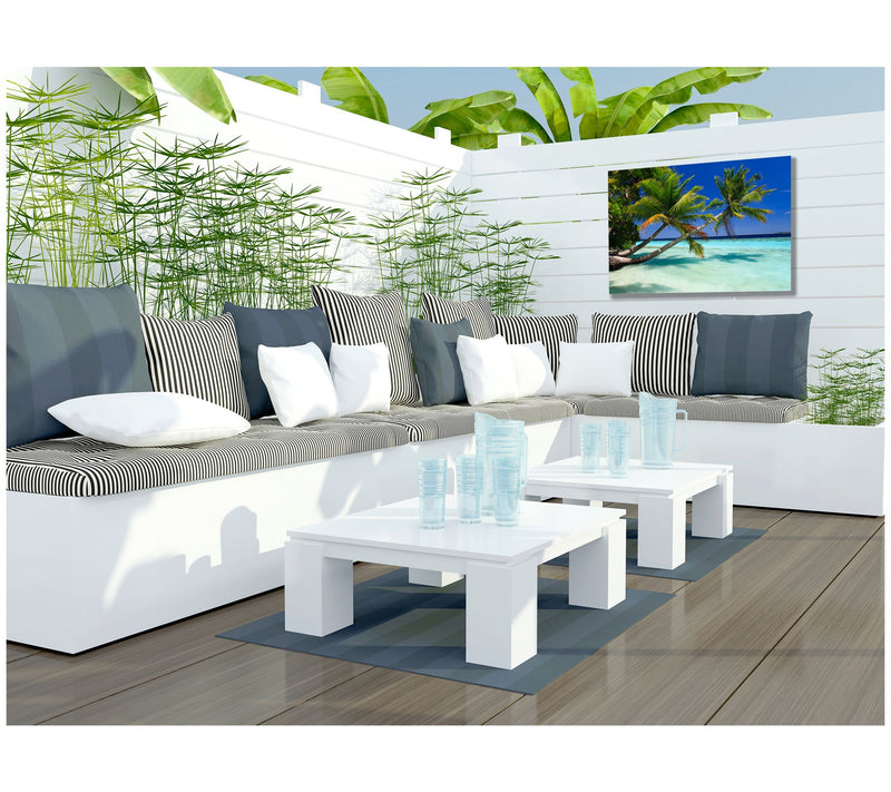 West of the Wind Outdoor Canvas Art Palms Duo 40" x 30" — View 4