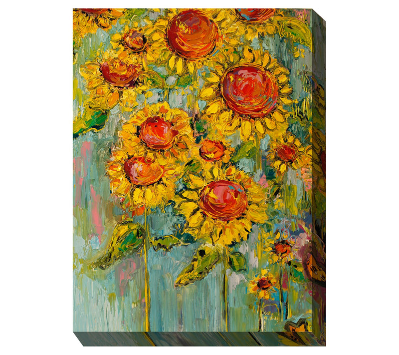 West of the Wind Outdoor Canvas Art Hearts andFlowers 30"x40" — View 3
