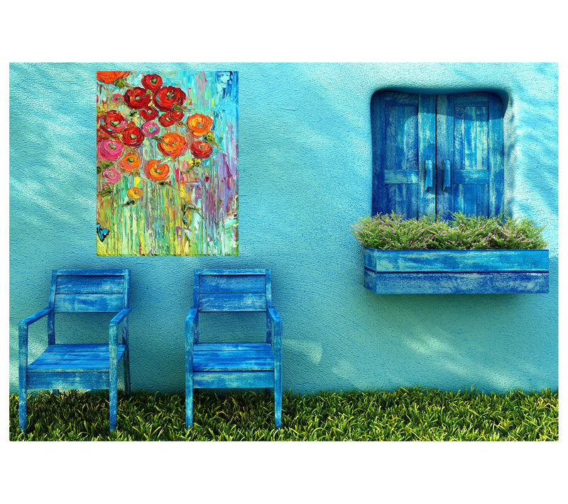West of the Wind Outdoor Canvas Art Poppies 30x 40 — View 4