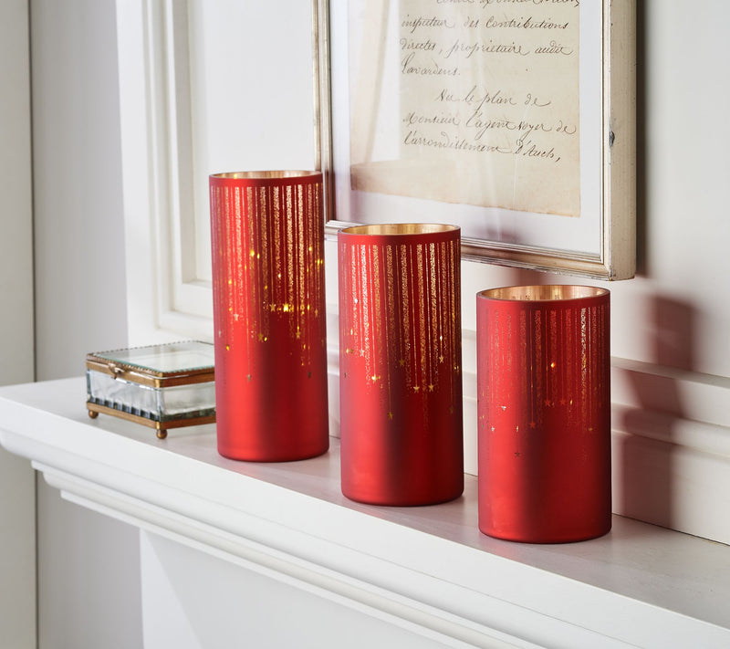 Set of 3 Illuminated Starry Night Hurricanes by Valerie — View 5