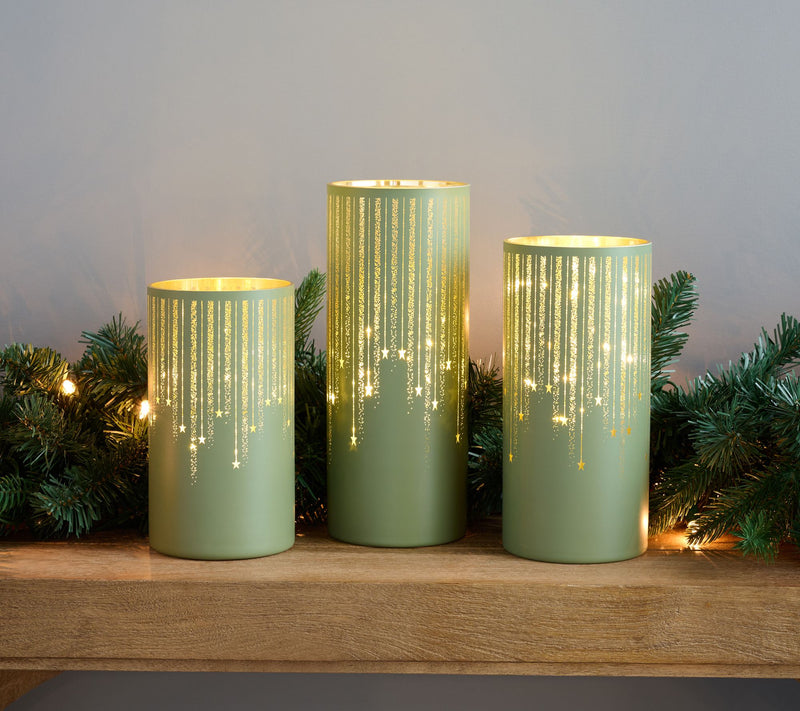 Set of 3 Illuminated Starry Night Hurricanes by Valerie — View 39