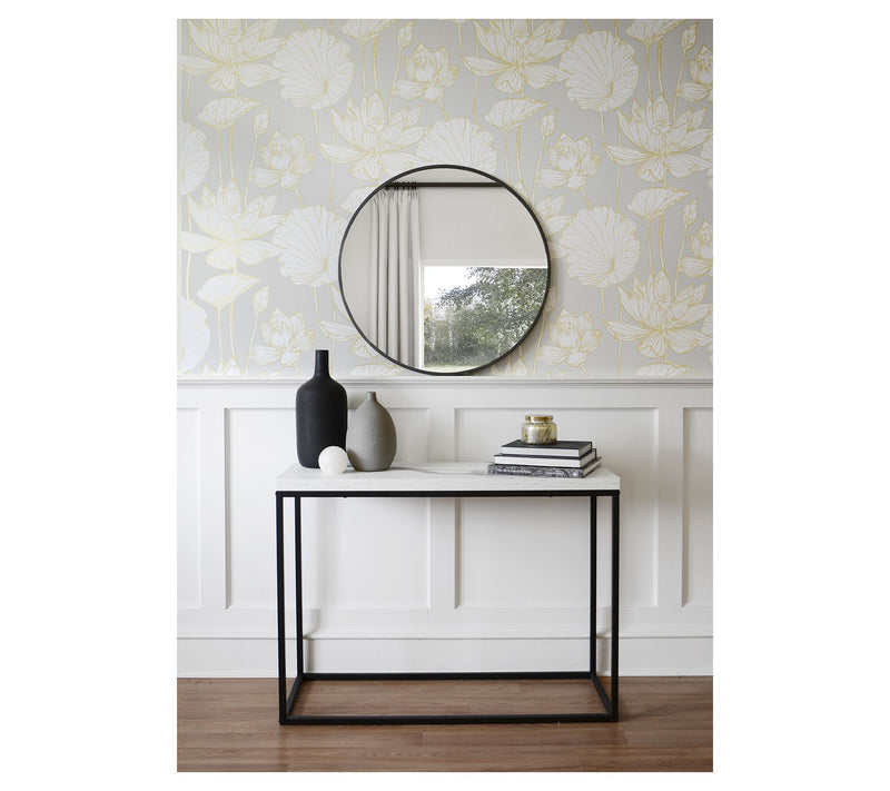 Seabrook Designs Water Lily Floral Unpasted Wal lpaper — View 5