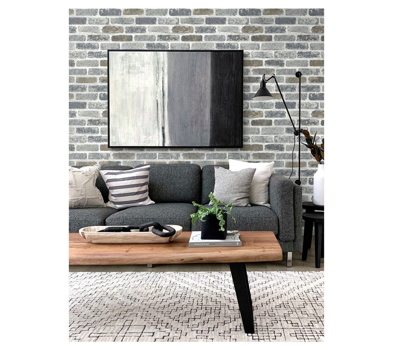 Seabrook Designs Vintage Faux Brick Unpasted Wa llpaper — View 4