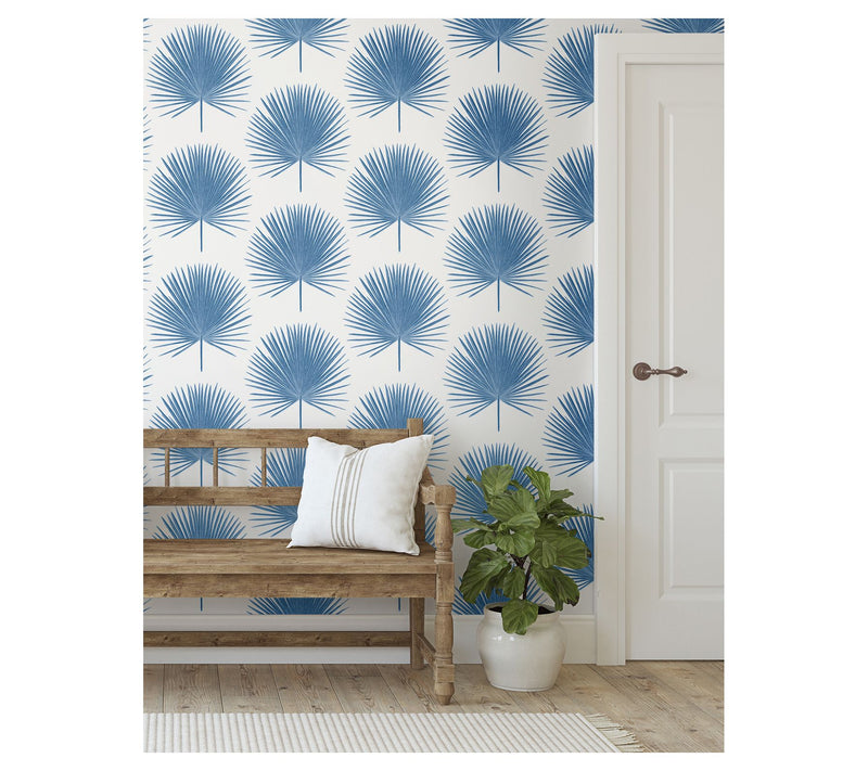Seabrook Designs Palm Fronds Coastal Unpasted Wallpaper — View 6