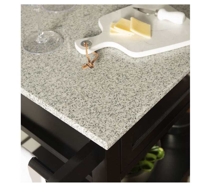Linon Home Colby Kitchen Cart with Granite TopDrawer — View 8