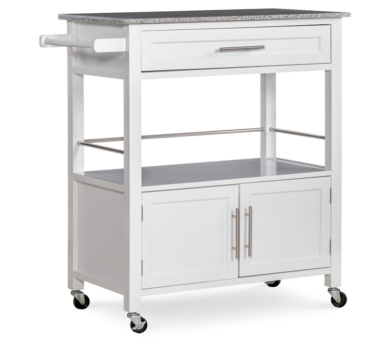 Linon Home Colby Kitchen Cart with Granite TopDrawer — View 5