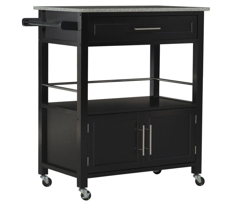 Linon Home Colby Kitchen Cart with Granite TopDrawer — Main view