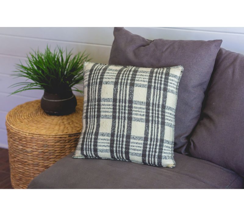Pacific Thyme 18" Plaid Decorative Pillow — View 3