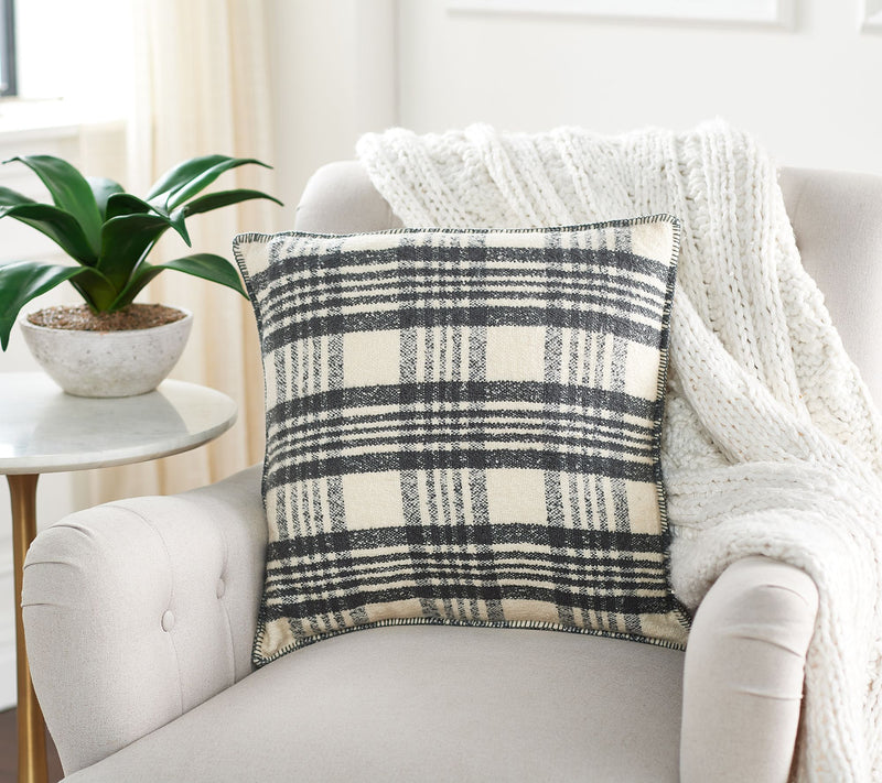 Pacific Thyme 18" Plaid Decorative Pillow — View 7