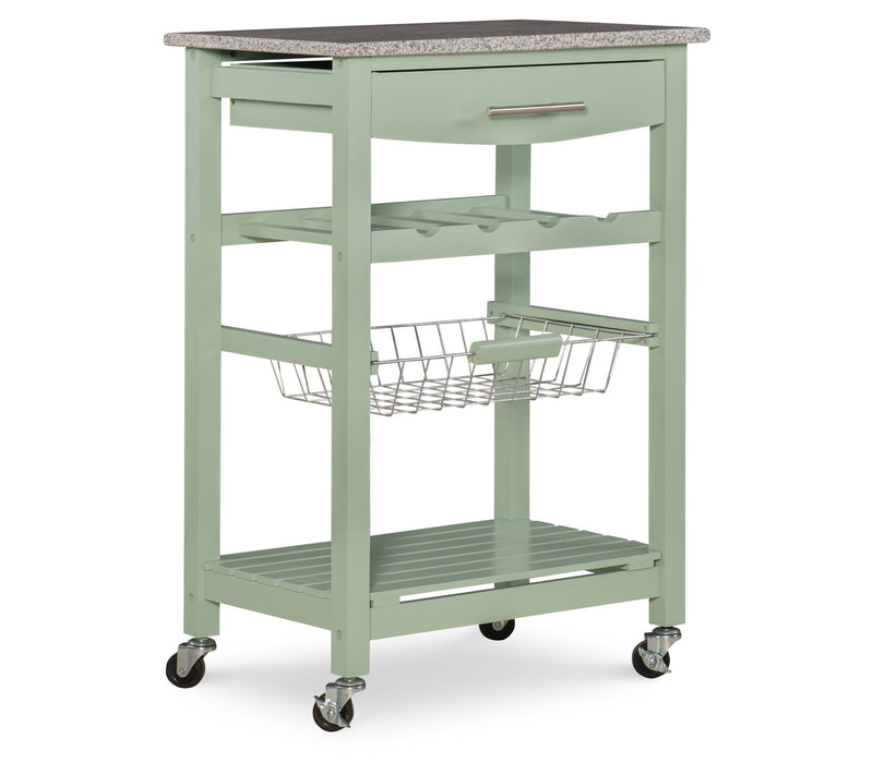 Linon Home Decor Clancy Kitchen Island With Granite Top — View 5