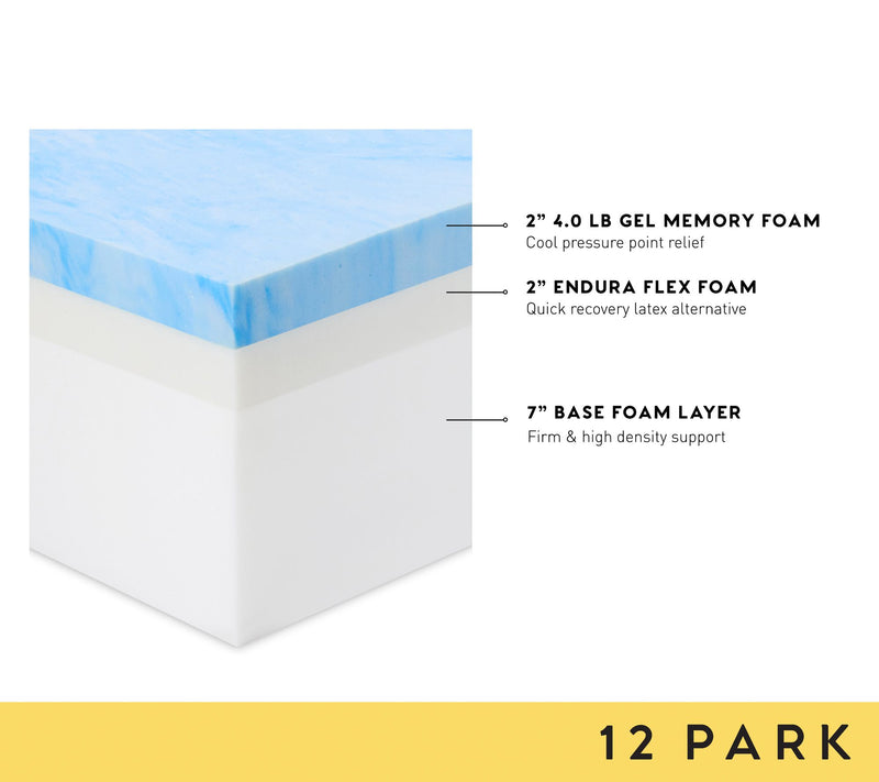 12 PARK 11" Deluxe Gel Memory Foam Mattress - Full — View 9