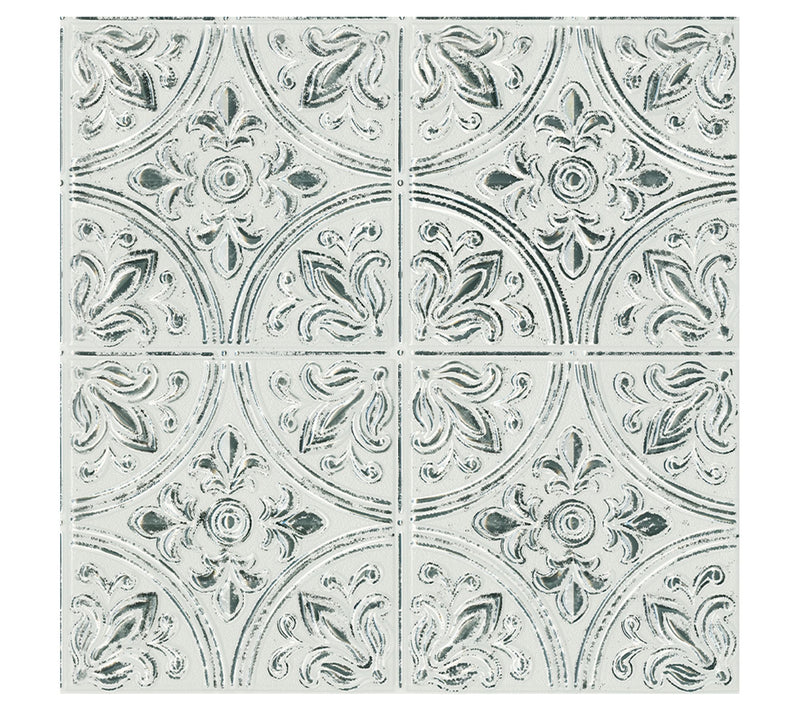 Chelsea Antique White Peel & Stick Tin Tiles — Main view