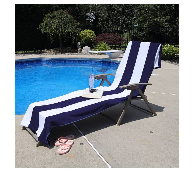 Superior Cotton Standard Size Cabana Stripe Louge Chair Cover — View 19