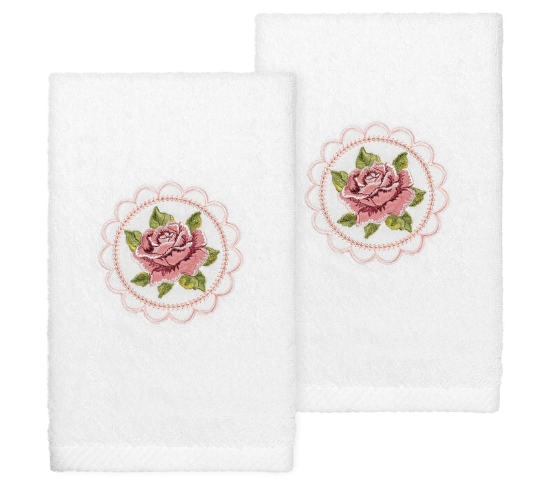 Linum Home Textiles Set of 2 Rosalee Embroidere d Hand Towels — Main view