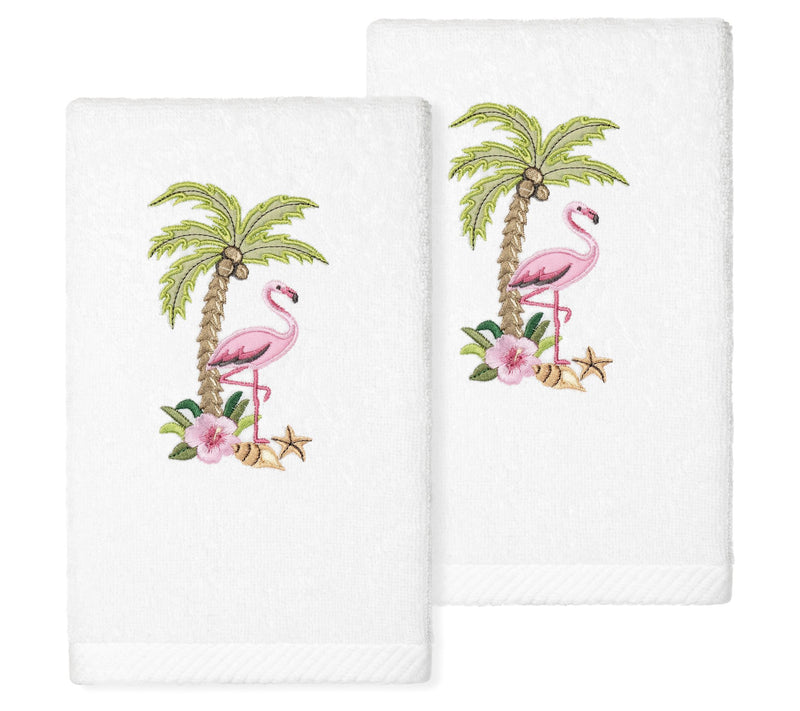 Linum Home Textiles Set of 2 "Flora" Embroidered Hand Towels — View 3