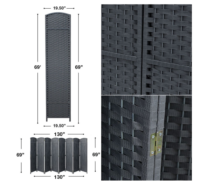 Sorbus Foldable 8-panel Room Dividing Wall Partition — View 16