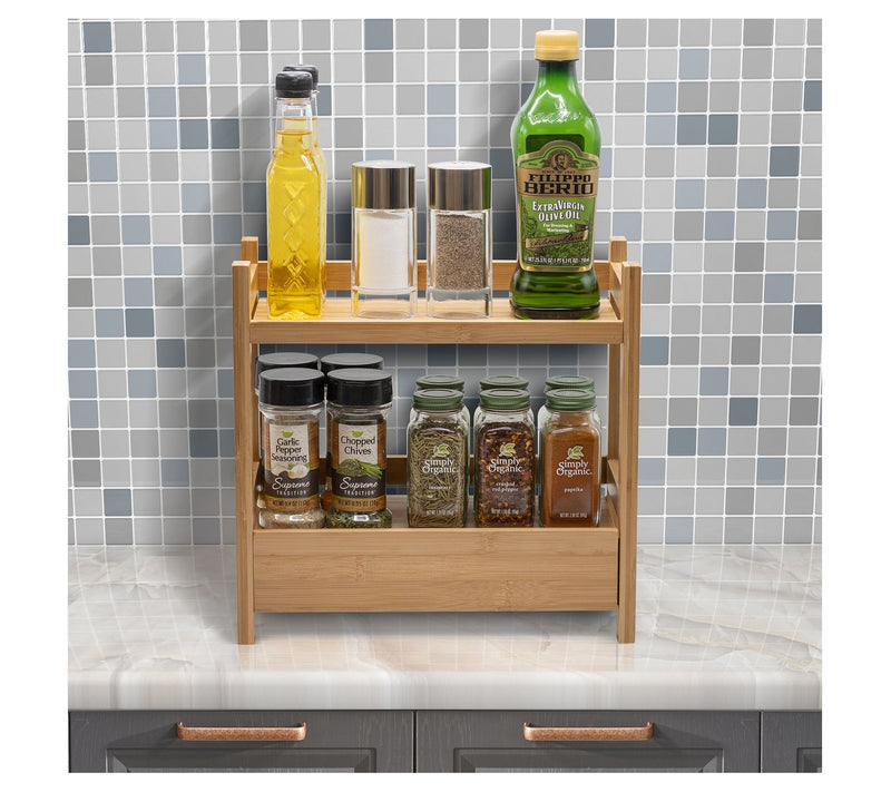 Sorbus 2-Tier Bamboo Organizer — View 6