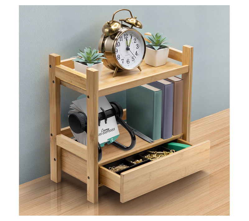 Sorbus 2-Tier Bamboo Organizer — View 7