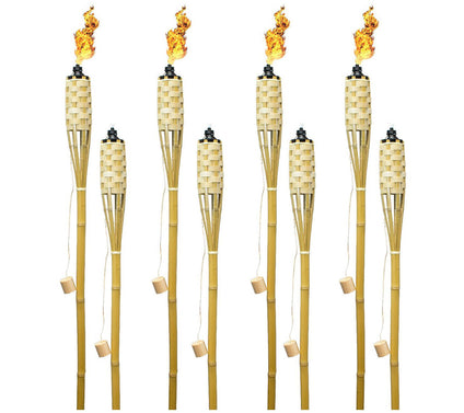 Extra Long Bamboo Torches - 8 Pack