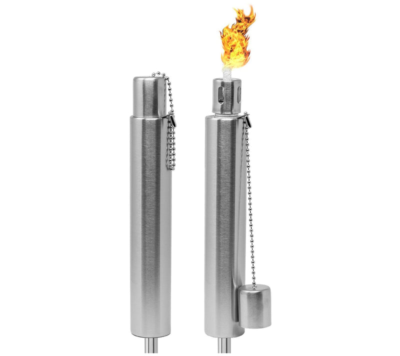 Stainless Steel 5 ft Outdoor Torch - 2 Pack — View 3
