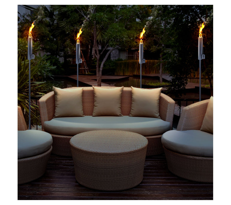 Stainless Steel 5 ft Outdoor Torch - 2 Pack — View 6