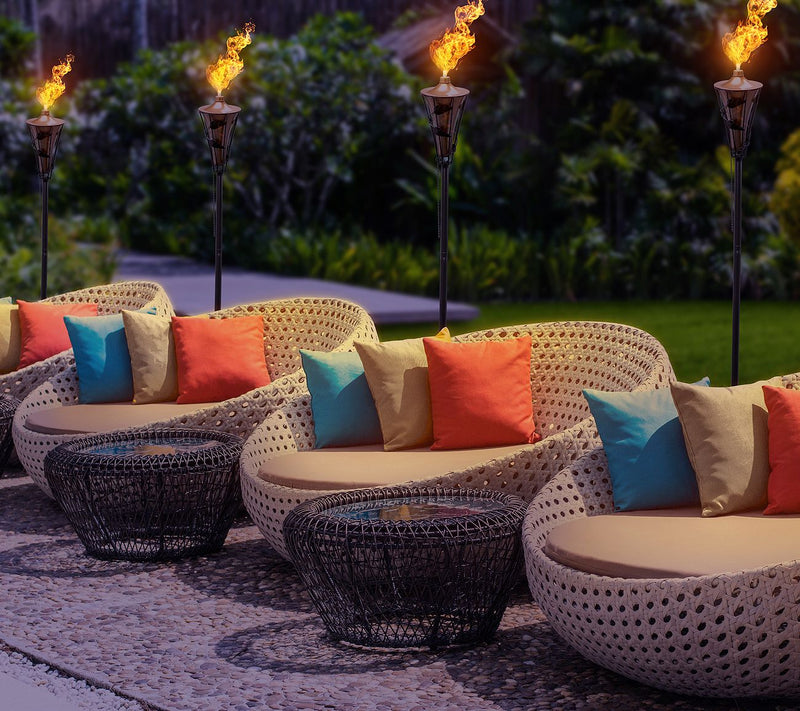 Outdoor Metal Patio Torches -2 Pack — View 5