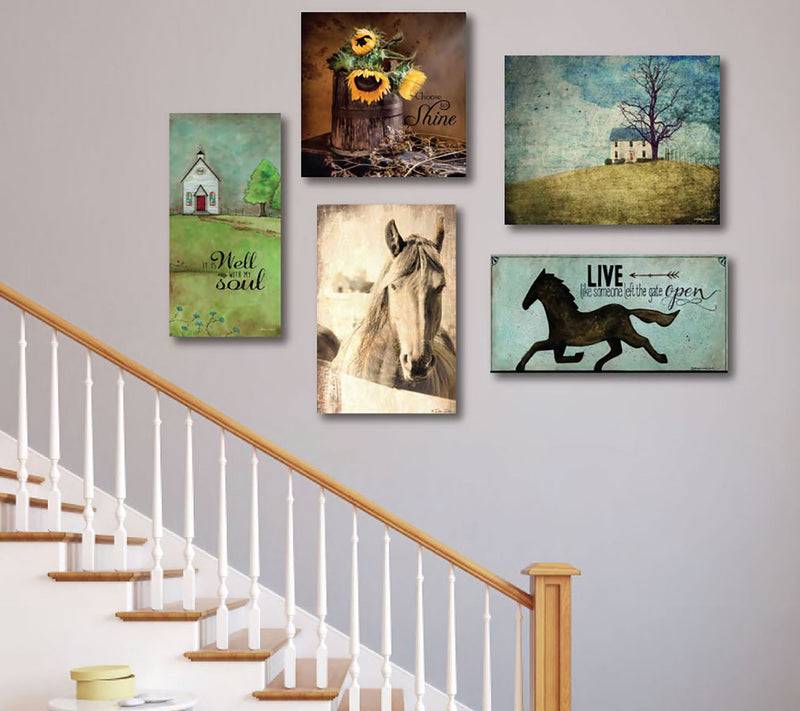 Courtside Market House Farm 5-Piece Canvas Set — View 3
