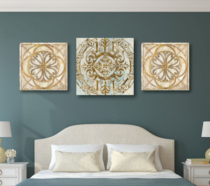 Courtside Market Golden Medallion 3-Piece Canvas Set — View 4