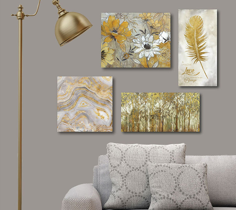 Courtside Market Golden Sun 4 Piece Canvas Set — View 3
