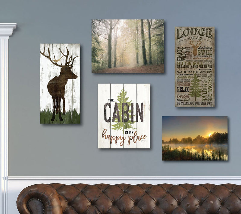Courtside Market Lake & Lodge 5-Piece Canvas Set — Main view