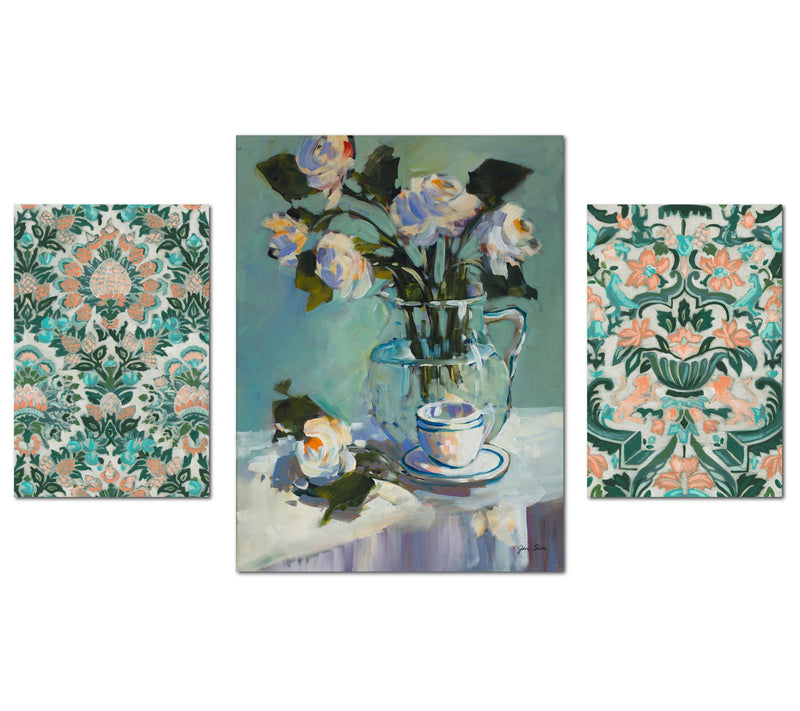 Courtside Market Teal Dining 3-Piece Canvas Set — Main view