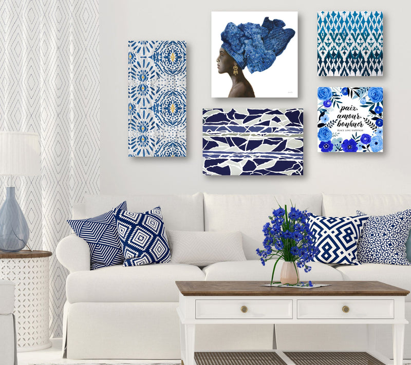 Courtside Market Boho Blue Indigo 5-Piece Canvas Set — Main view