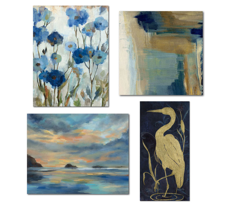 Courtside Market Blue & Gold II 4-Piece Canvas Set — Main view