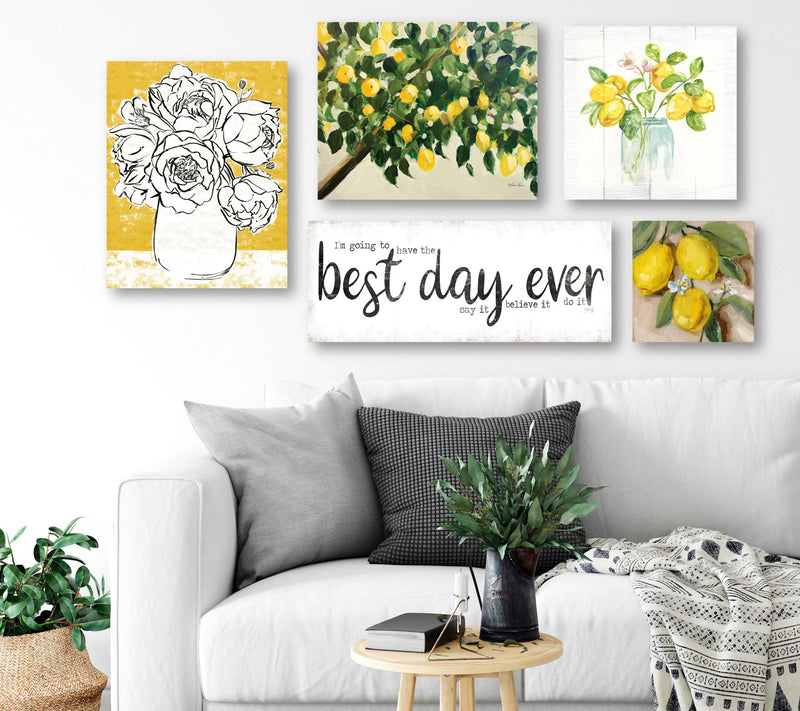 Courtside Market Lemon & Yellow 5-Piece Canvas Set — View 2
