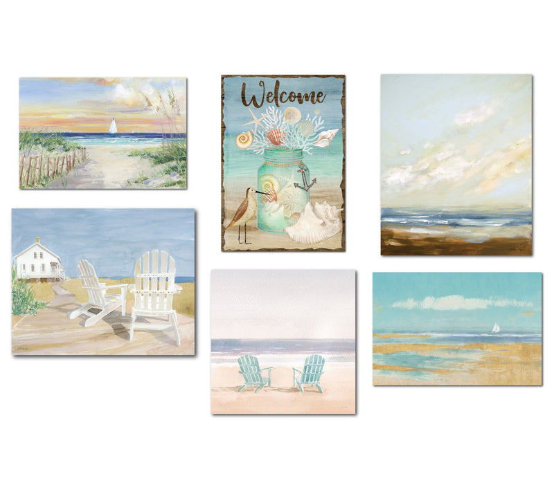 Courtside Market Coastal Tranquility II 6 PieceCanvas Set — Main view